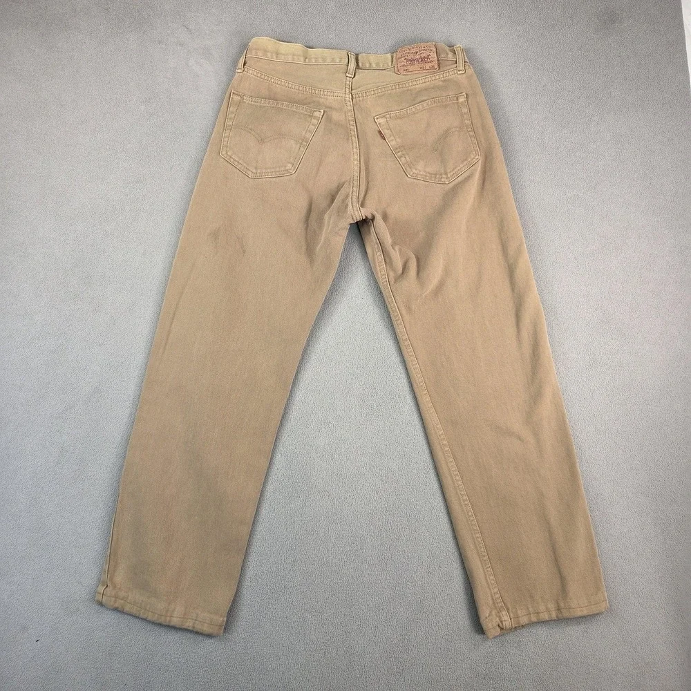 Vintage Levis 501‎ Jeans Mens 34x36 (Fits 29x27) Tan Made in USA Y2K Stains